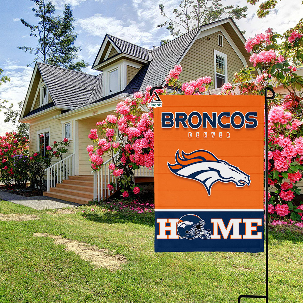 Denver Broncos Football Flag, Thunder Mascot Personalized Football Fan Welcome Flags, Custom Family Name NFL Decor - Image 6