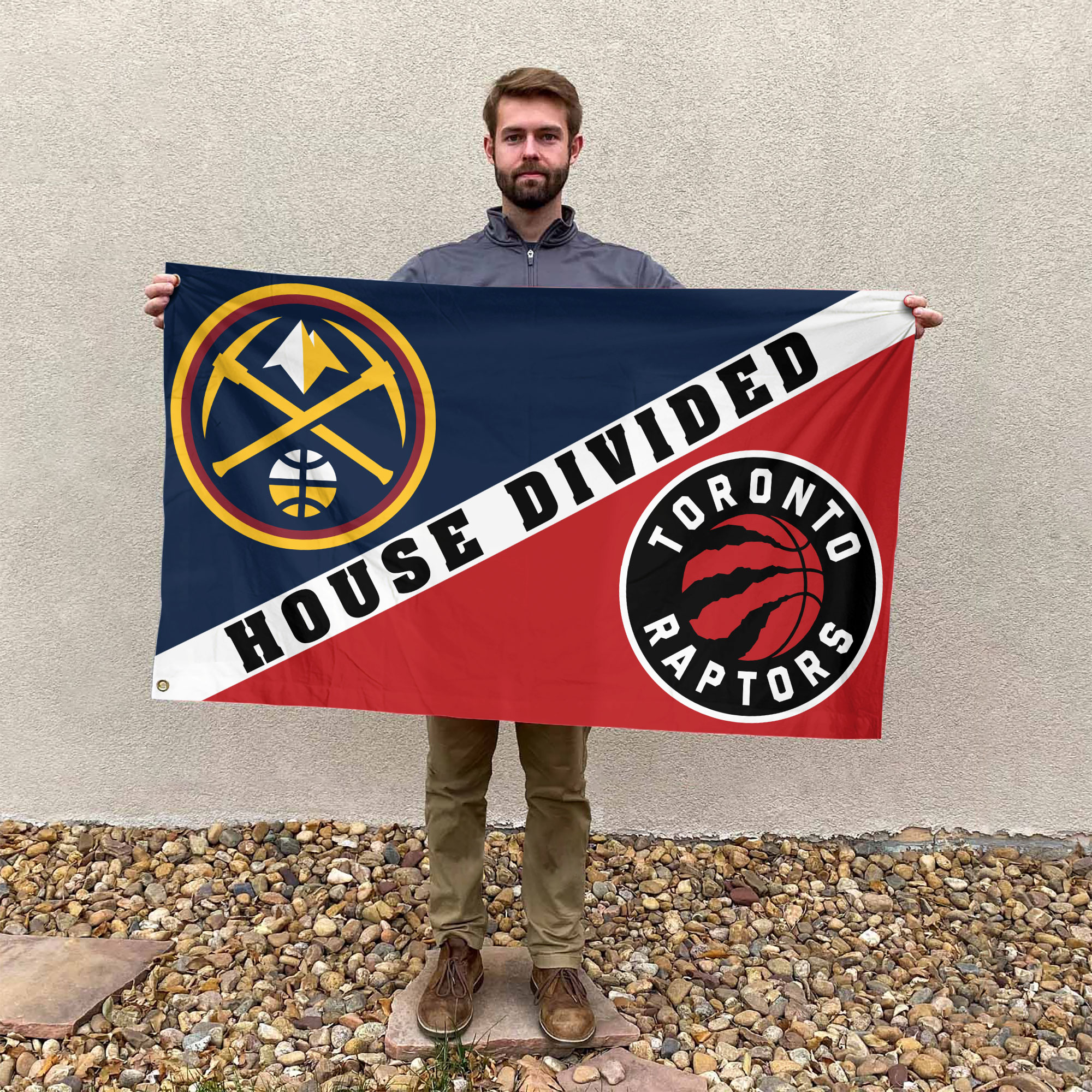 Denver vs Toronto House Divided Flag, NBA House Divided Flag - Image 3