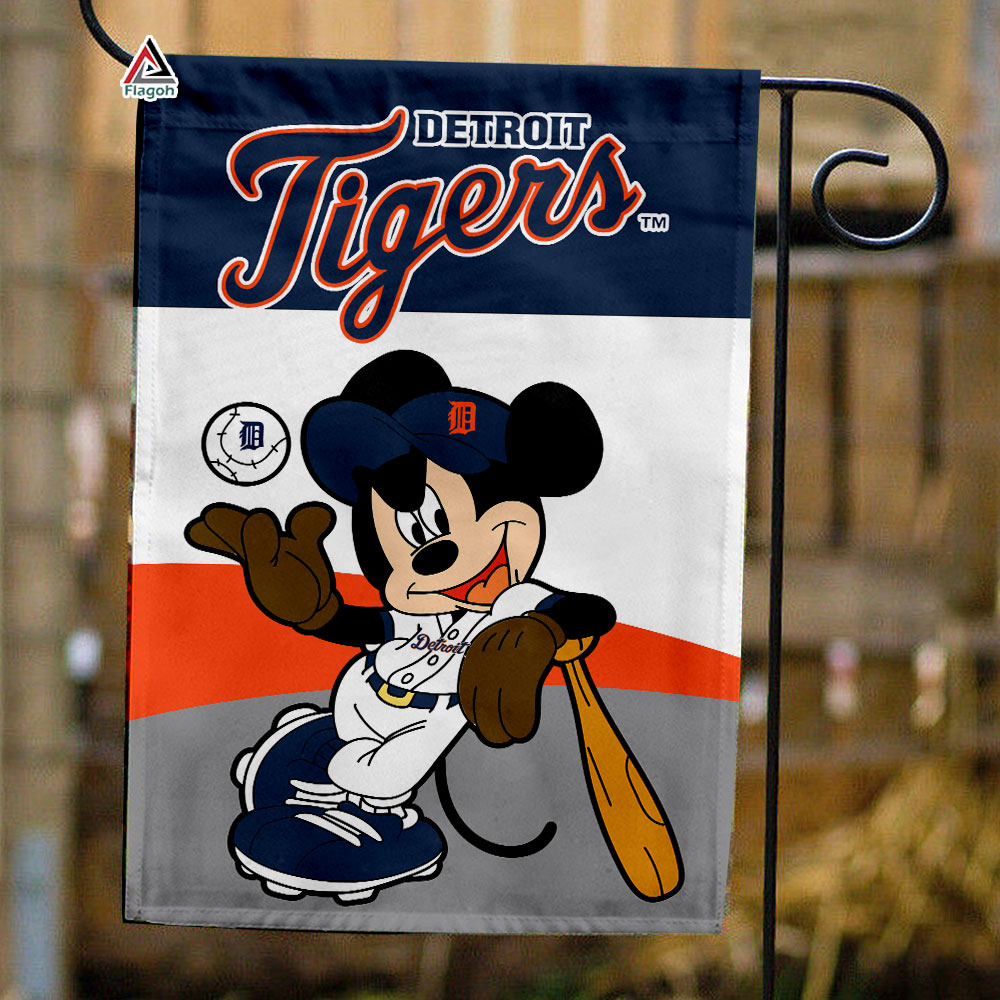 Detroit Tigers x Mickey Baseball Flag, MLB Premium Flag
