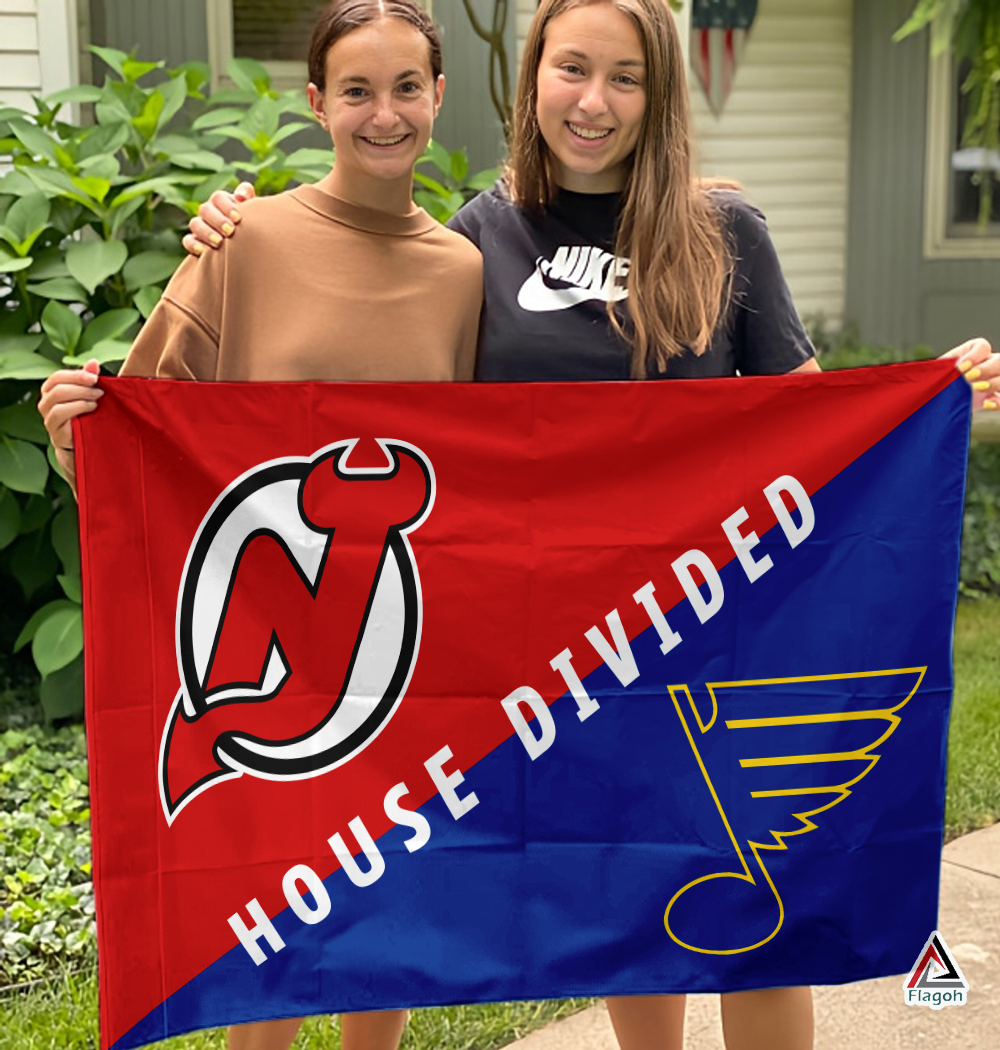 Devils vs Blues House Divided Flag, NHL House Divided Flag - Image 3
