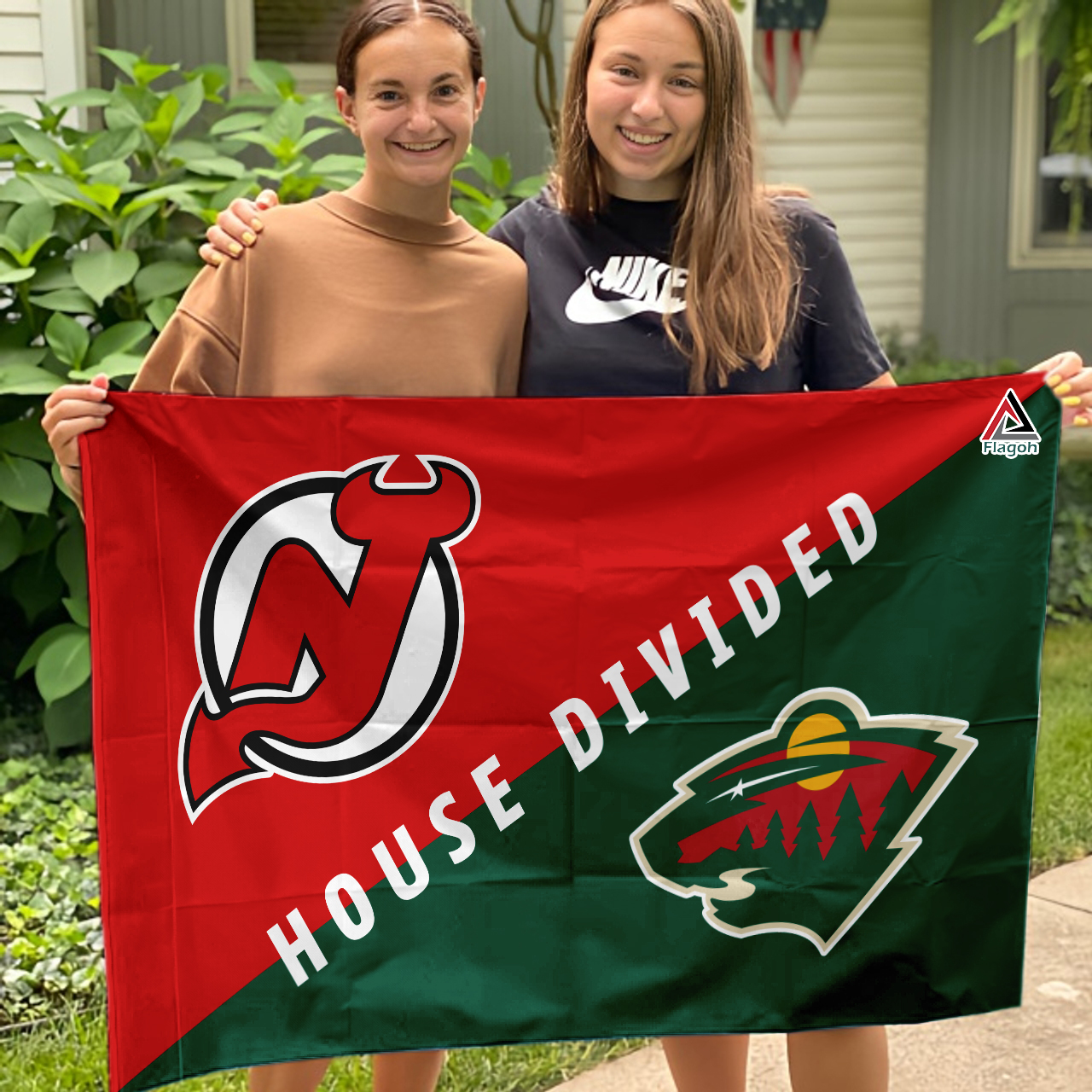 Devils vs Wild House Divided Flag, NHL House Divided Flag - Image 3
