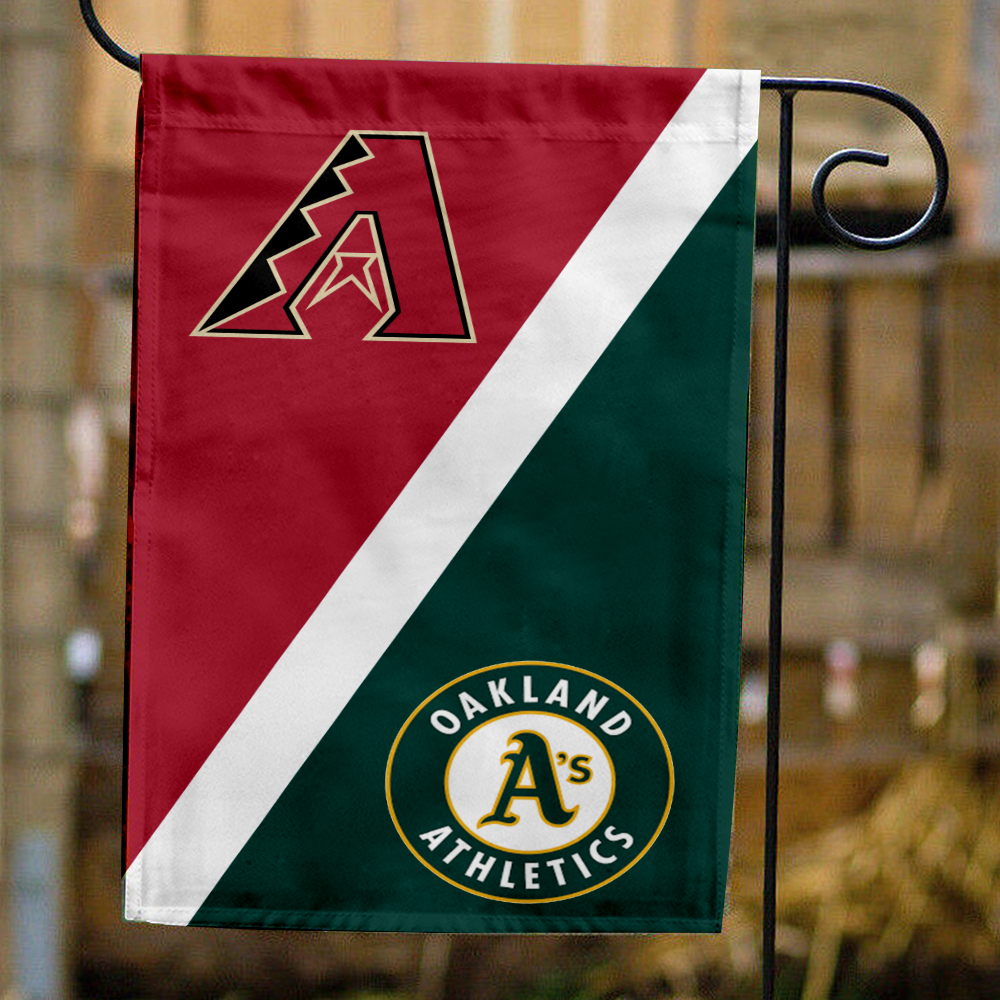 Diamondbacks vs Athletics House Divided Flag, MLB House Divided Flag