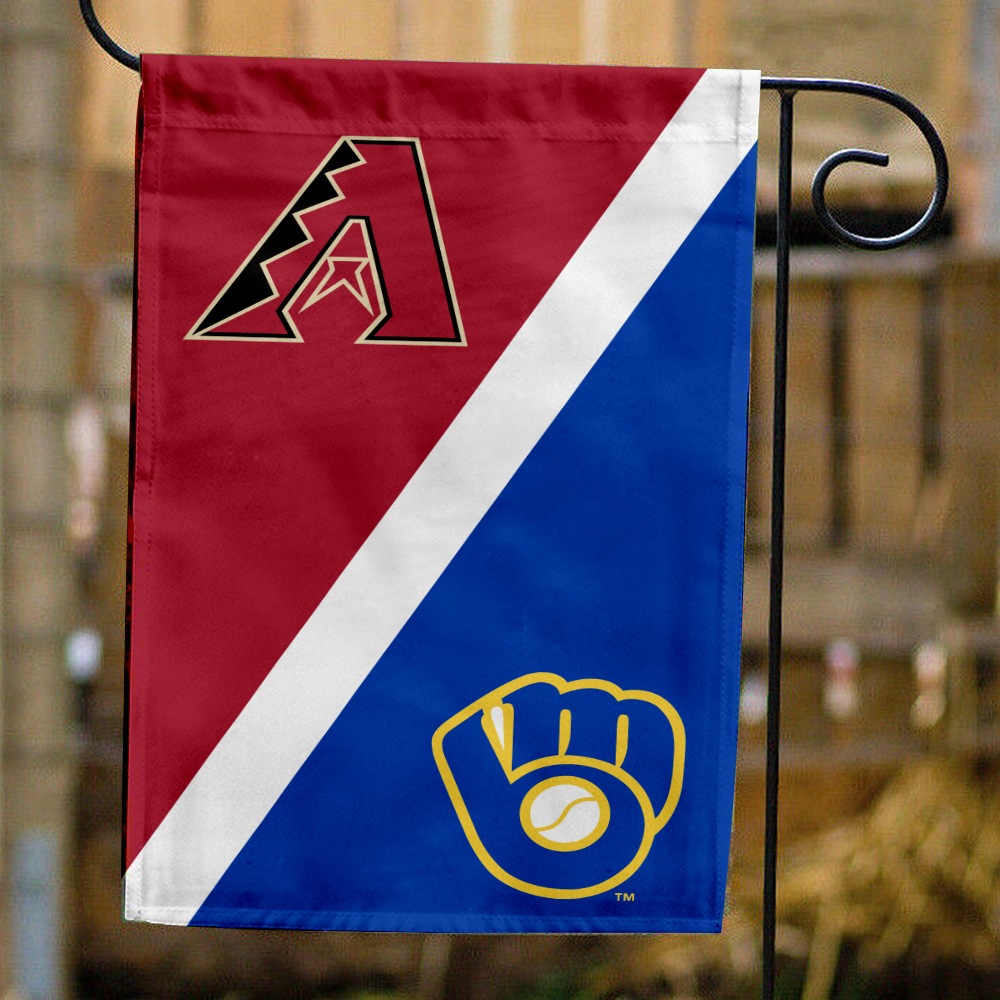 Diamondbacks vs Brewers House Divided Flag, MLB House Divided Flag