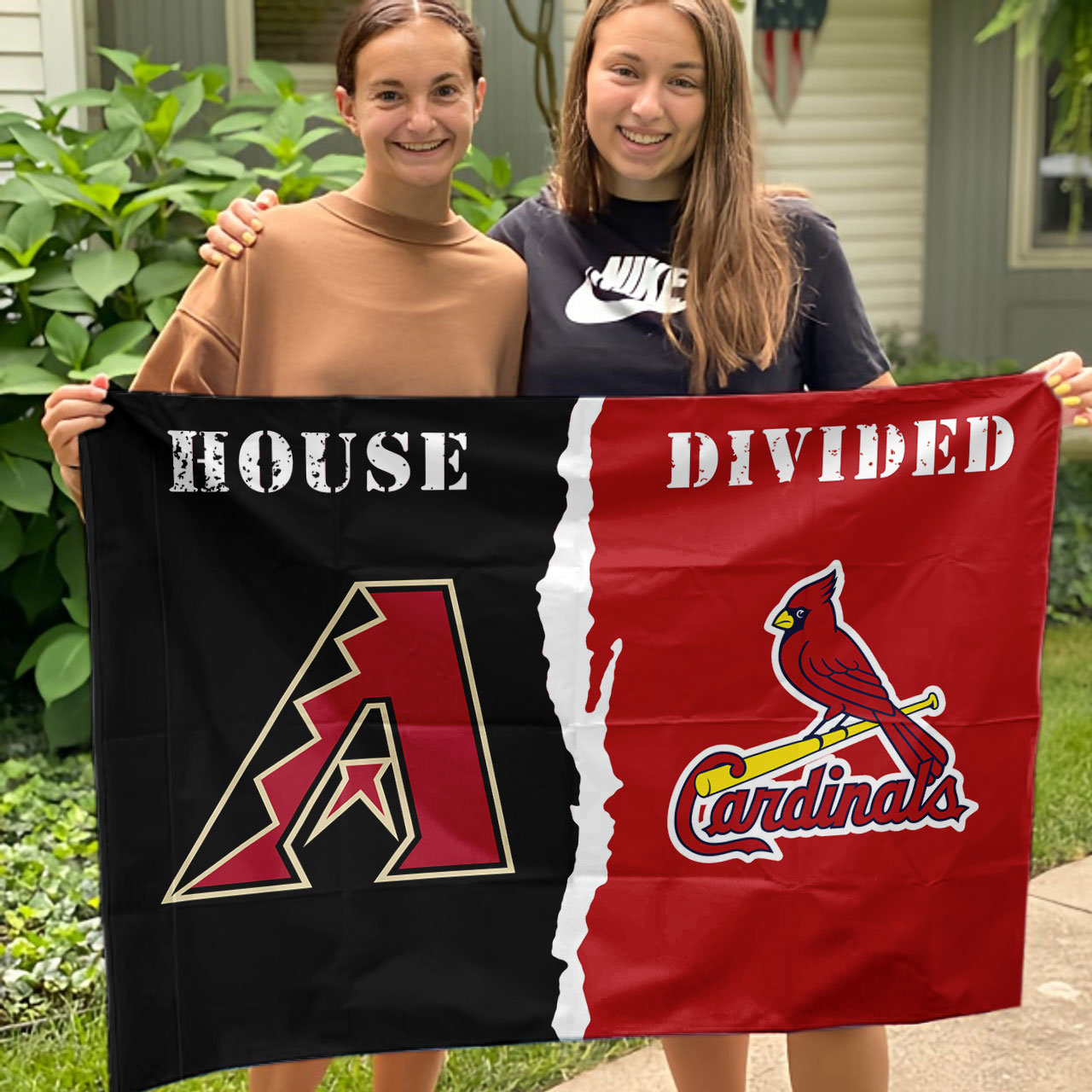 Diamondbacks vs Cardinals House Divided Flag, MLB House Divided Flag - Image 3