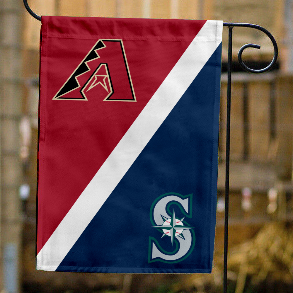 Diamondbacks vs Mariners House Divided Flag, MLB House Divided Flag