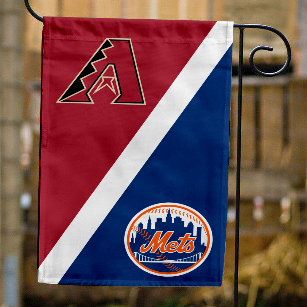 Diamondbacks vs Mets House Divided Flag, MLB House Divided Flag