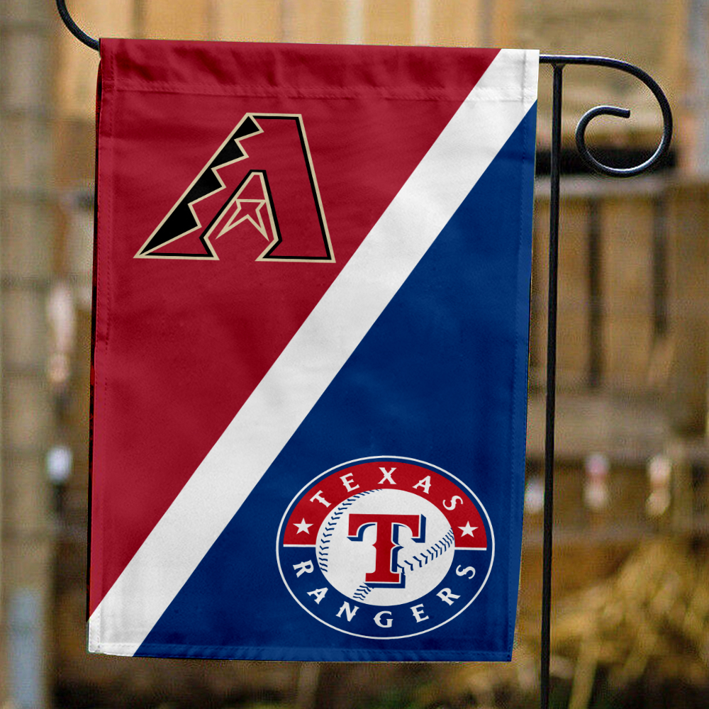 Diamondbacks vs Rangers House Divided Flag, MLB House Divided Flag