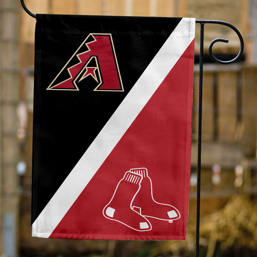 Diamondbacks vs Red Sox House Divided Flag, MLB House Divided Flag