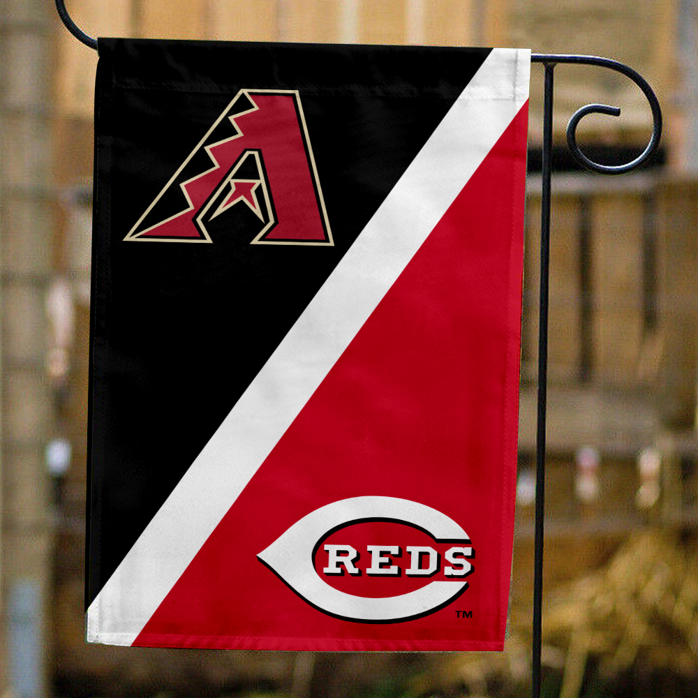 Diamondbacks vs Reds House Divided Flag, MLB House Divided Flag