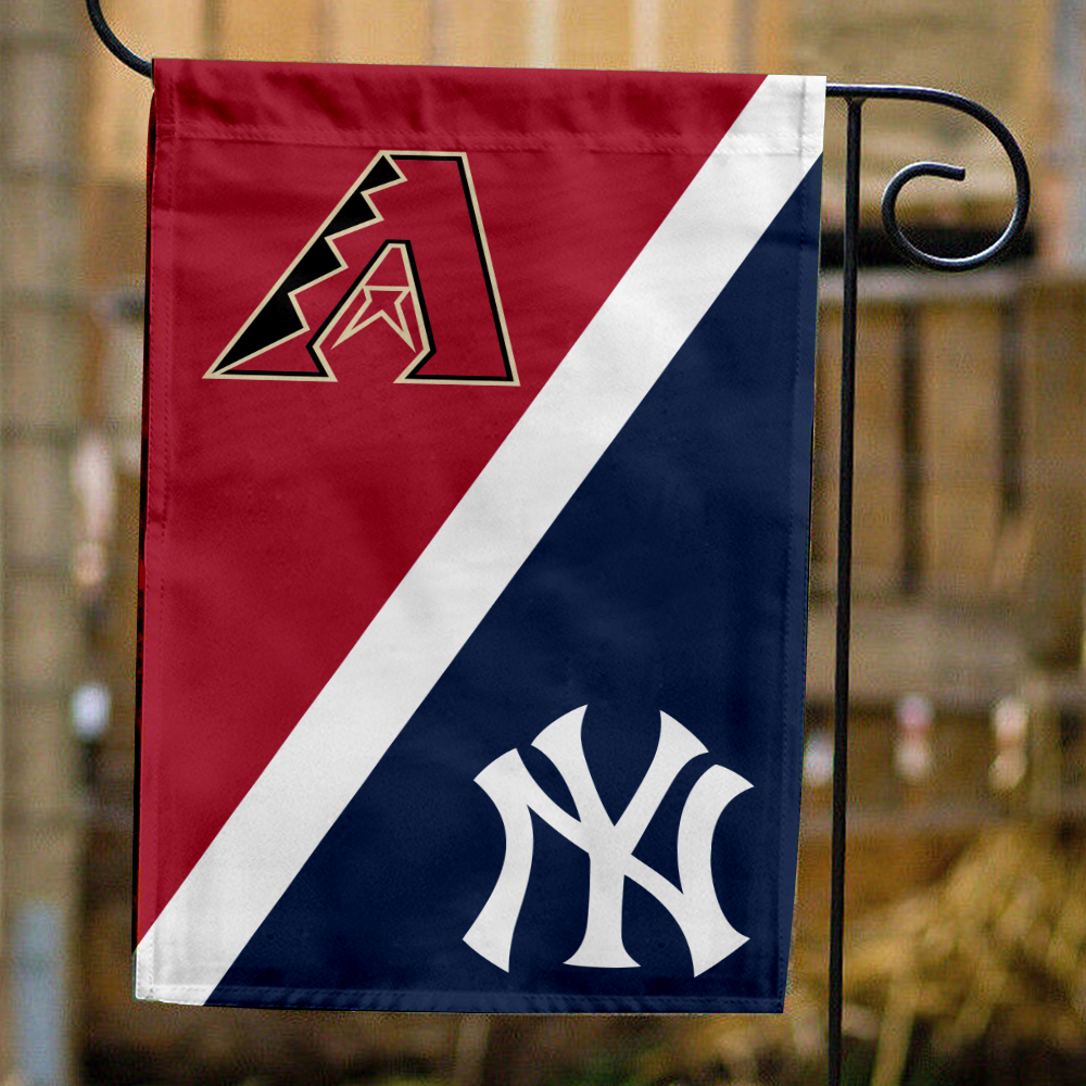 Diamondbacks vs Yankees House Divided Flag, MLB House Divided Flag