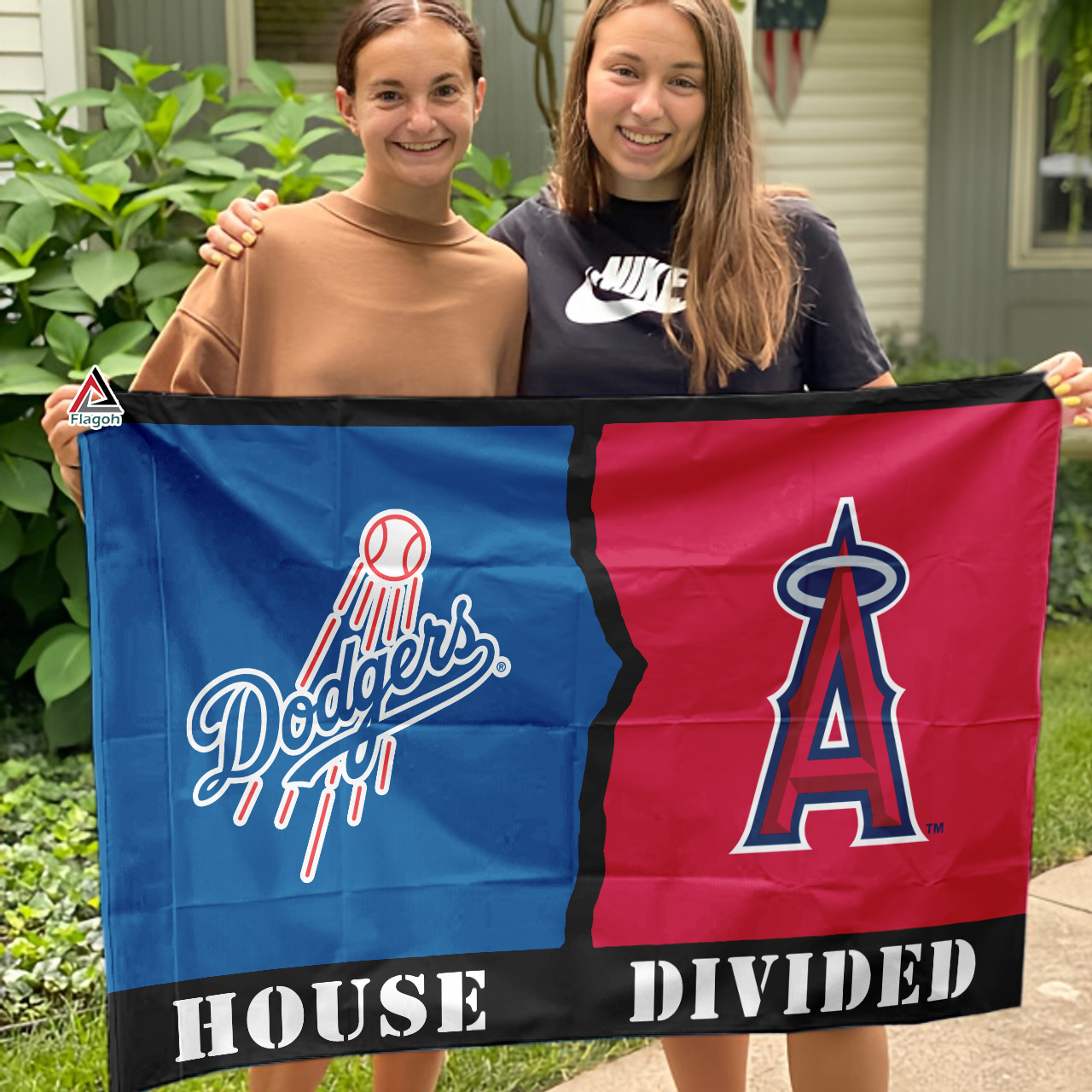 Dodgers vs Angels House Divided Flag, MLB House Divided Flag - Image 3