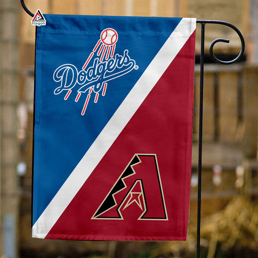 Dodgers vs Diamondbacks House Divided Flag, MLB House Divided Flag