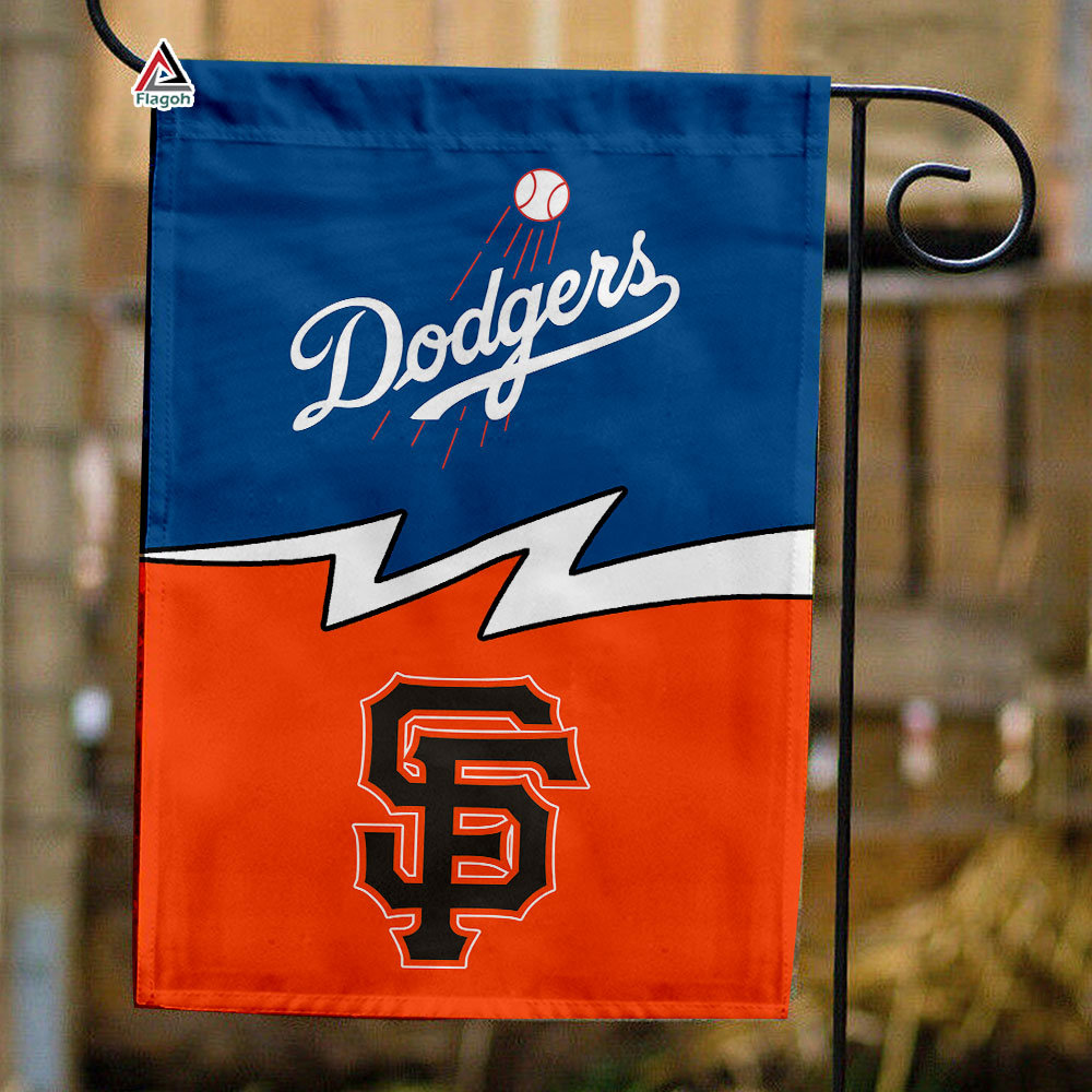 Dodgers vs Giants House Divided Flag, MLB House Divided Flag