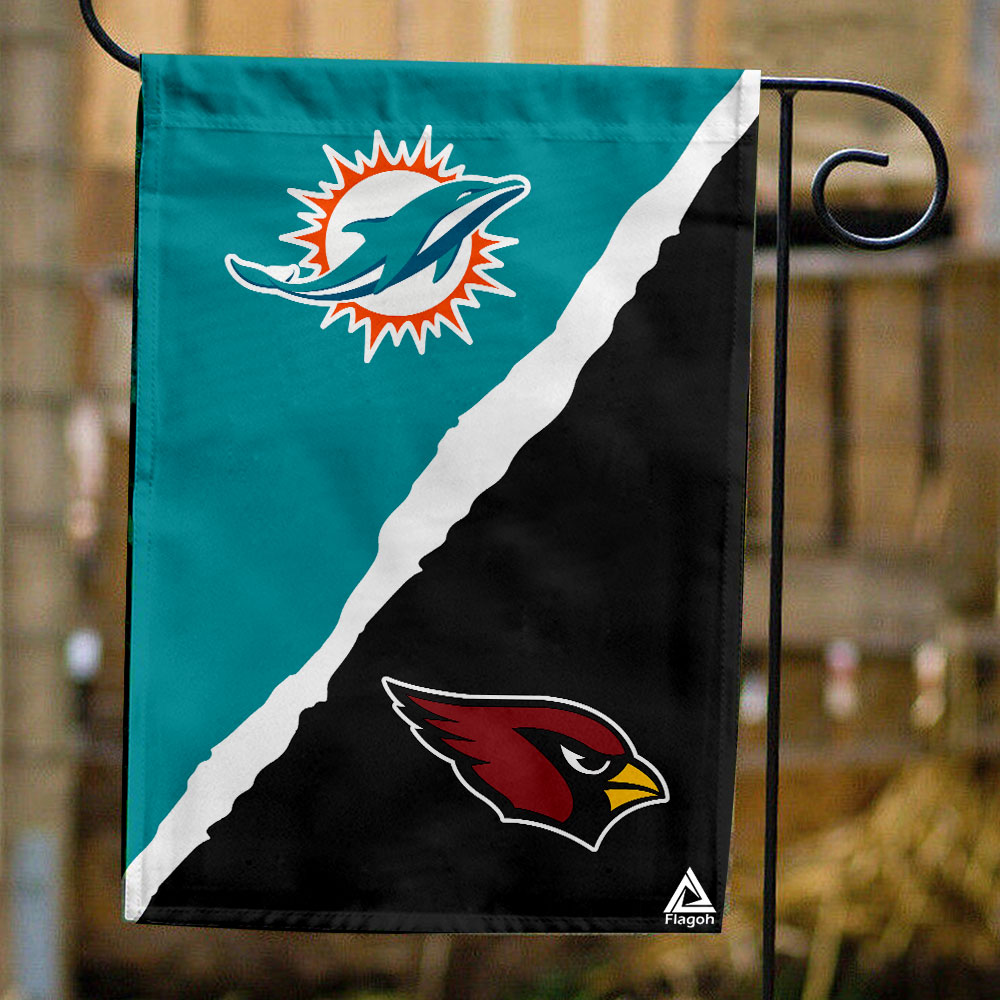 Dolphins vs Cardinals House Divided Flag, NFL House Divided Flag