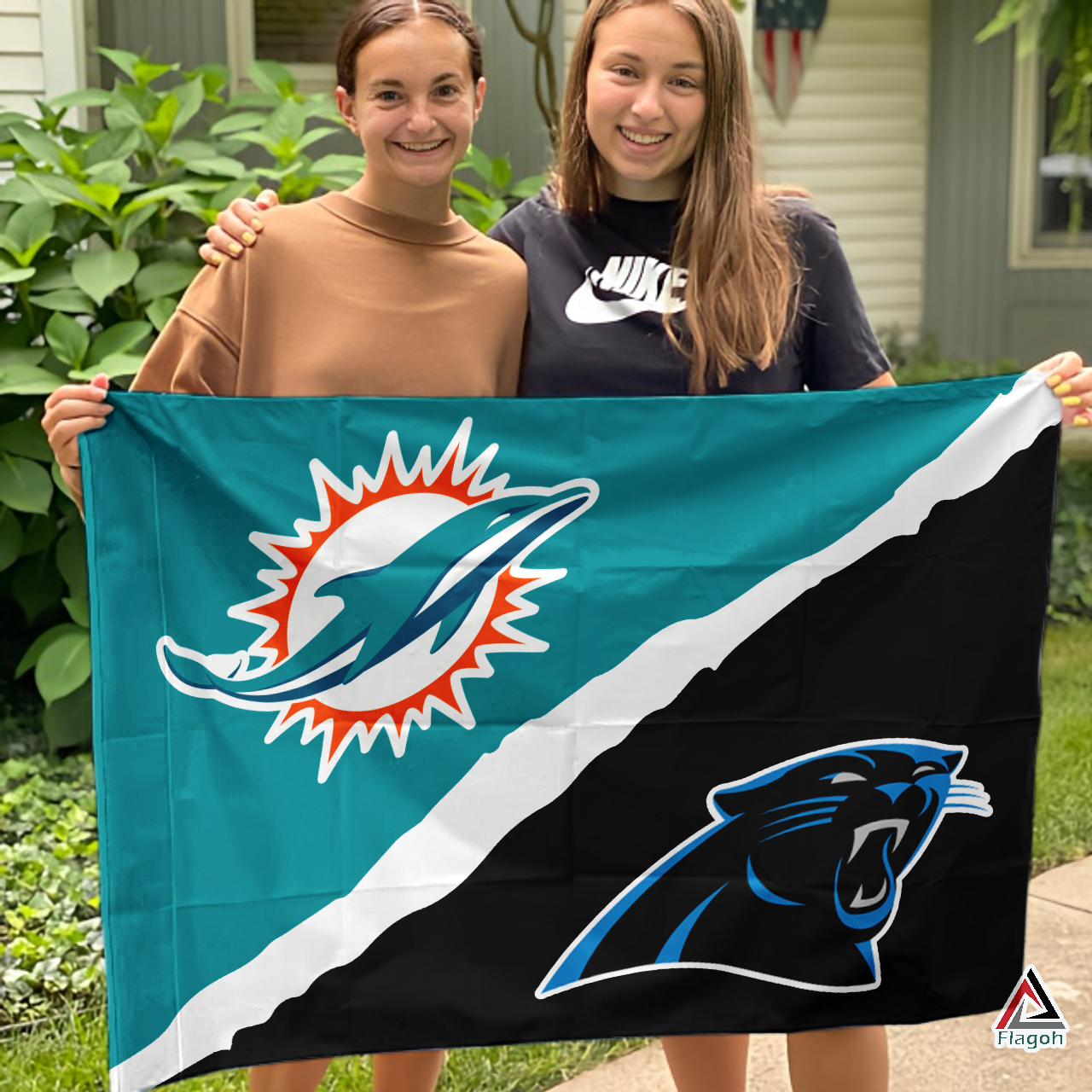 Dolphins vs Panthers House Divided Flag, NFL House Divided Flag - Image 3