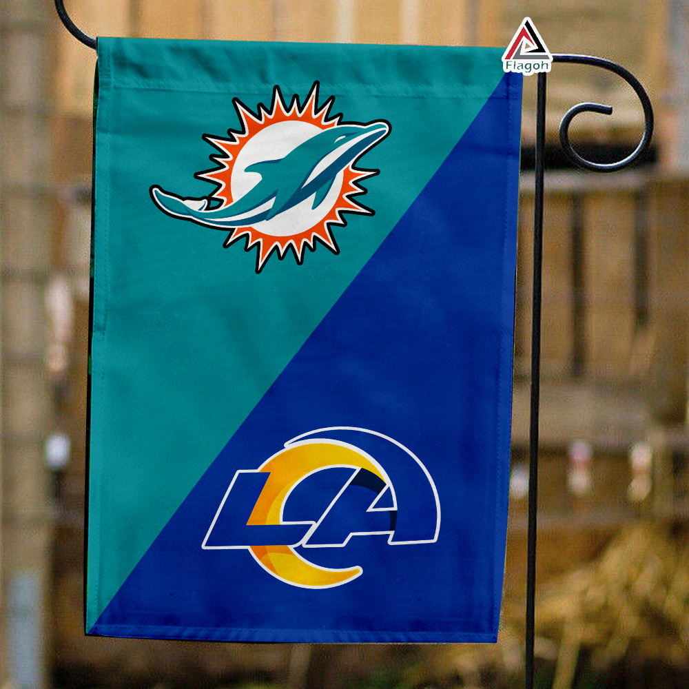 Dolphins vs Rams House Divided Flag, NFL House Divided Flag