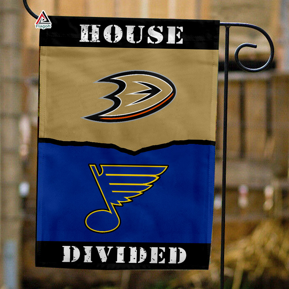 Ducks vs Blues House Divided Flag, NHL House Divided Flag