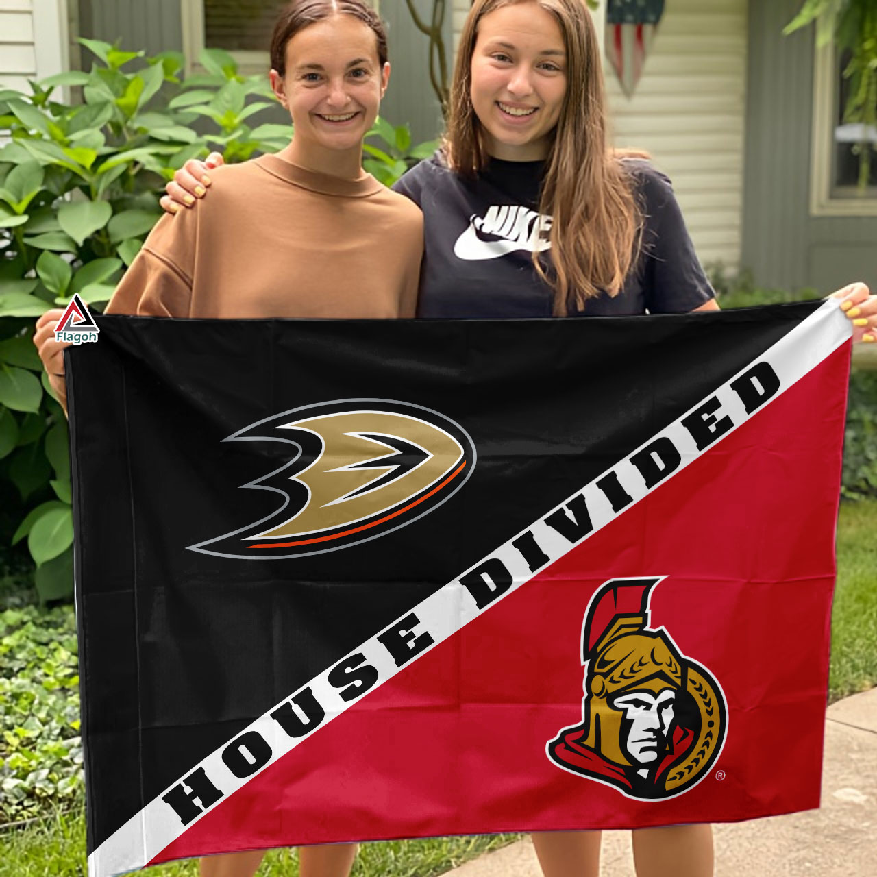 Ducks vs Senators House Divided Flag, NHL House Divided Flag - Image 3
