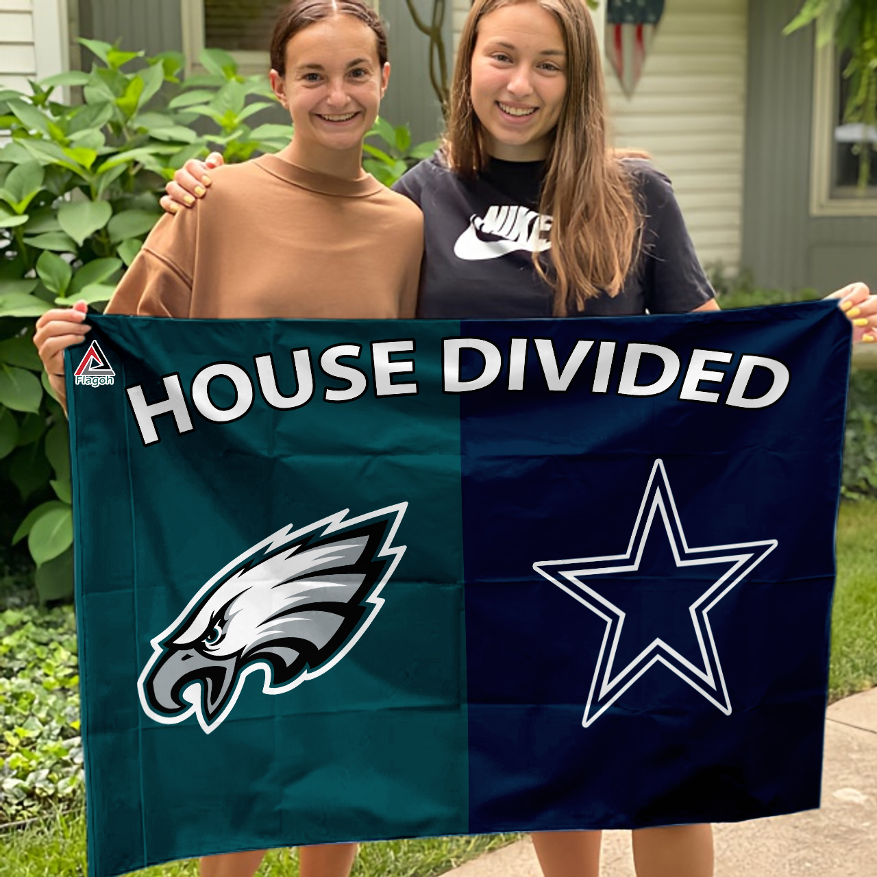 Eagles vs Cowboys House Divided Flag, NFL House Divided Flag - Image 3