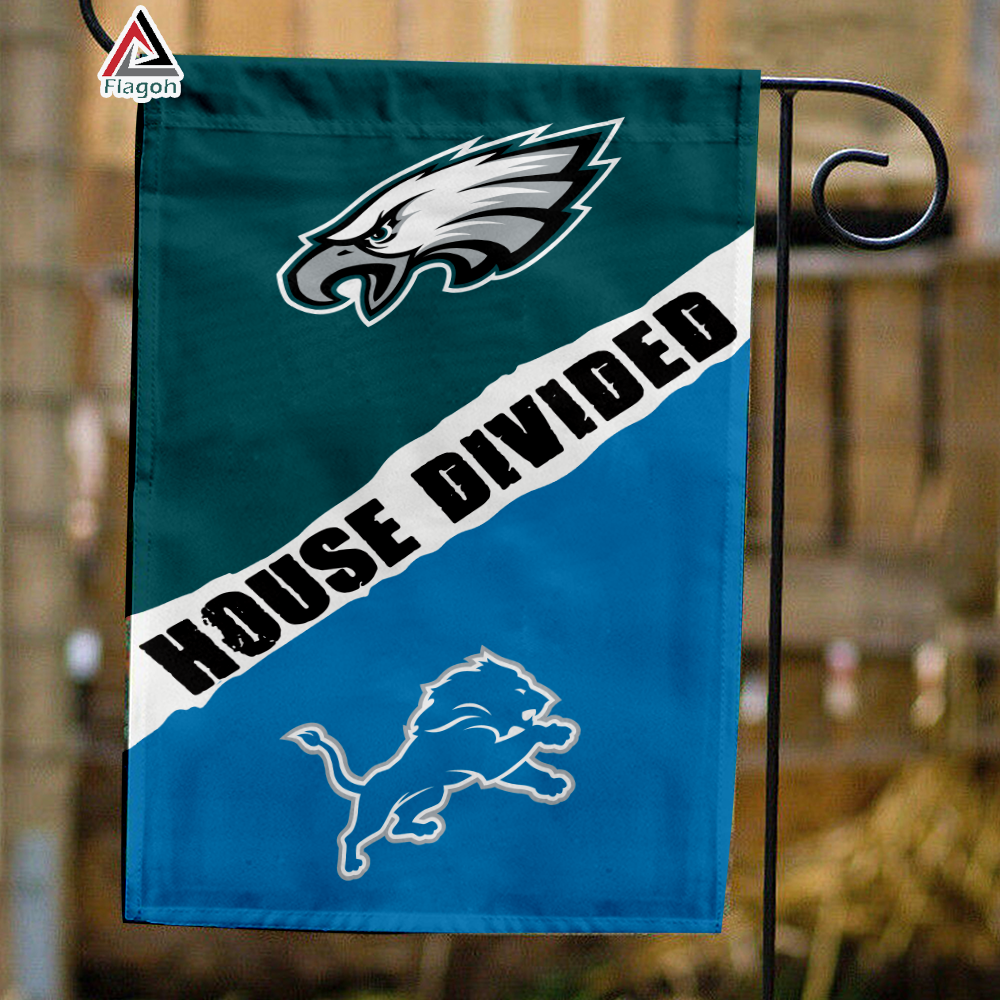Eagles vs Lions House Divided Flag, NFL House Divided Flag