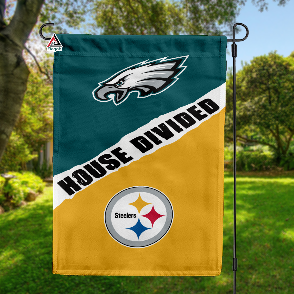 Eagles vs Steelers House Divided Flag, NFL House Divided Flag