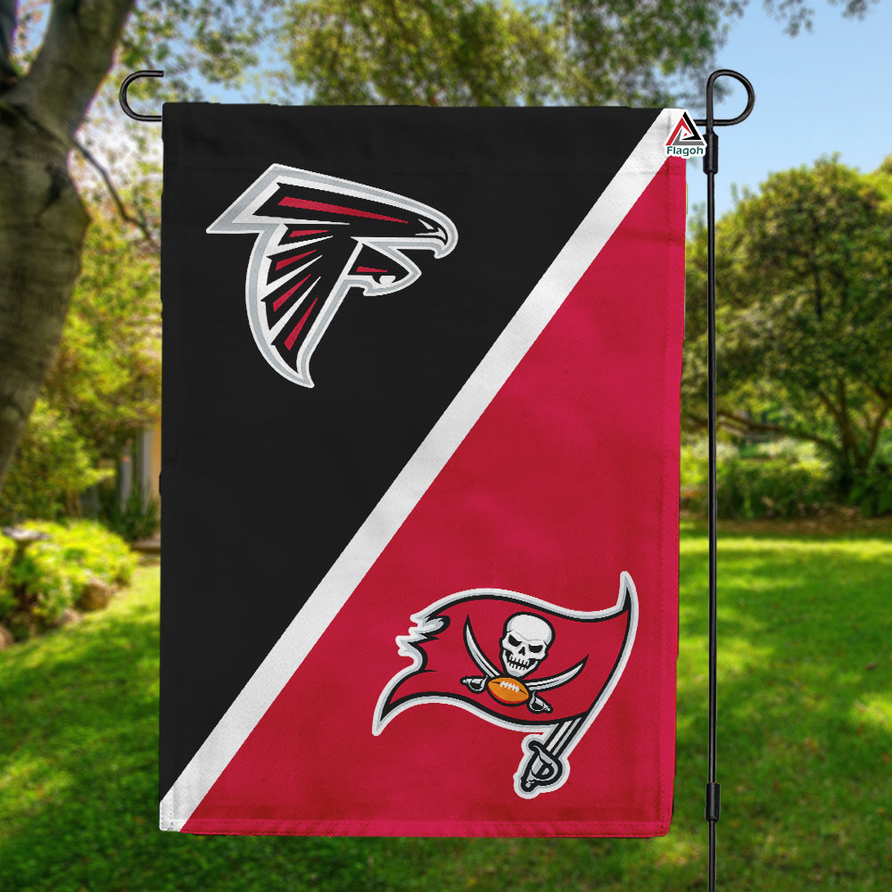 Falcons vs Buccaneers House Divided Flag, NFL House Divided Flag