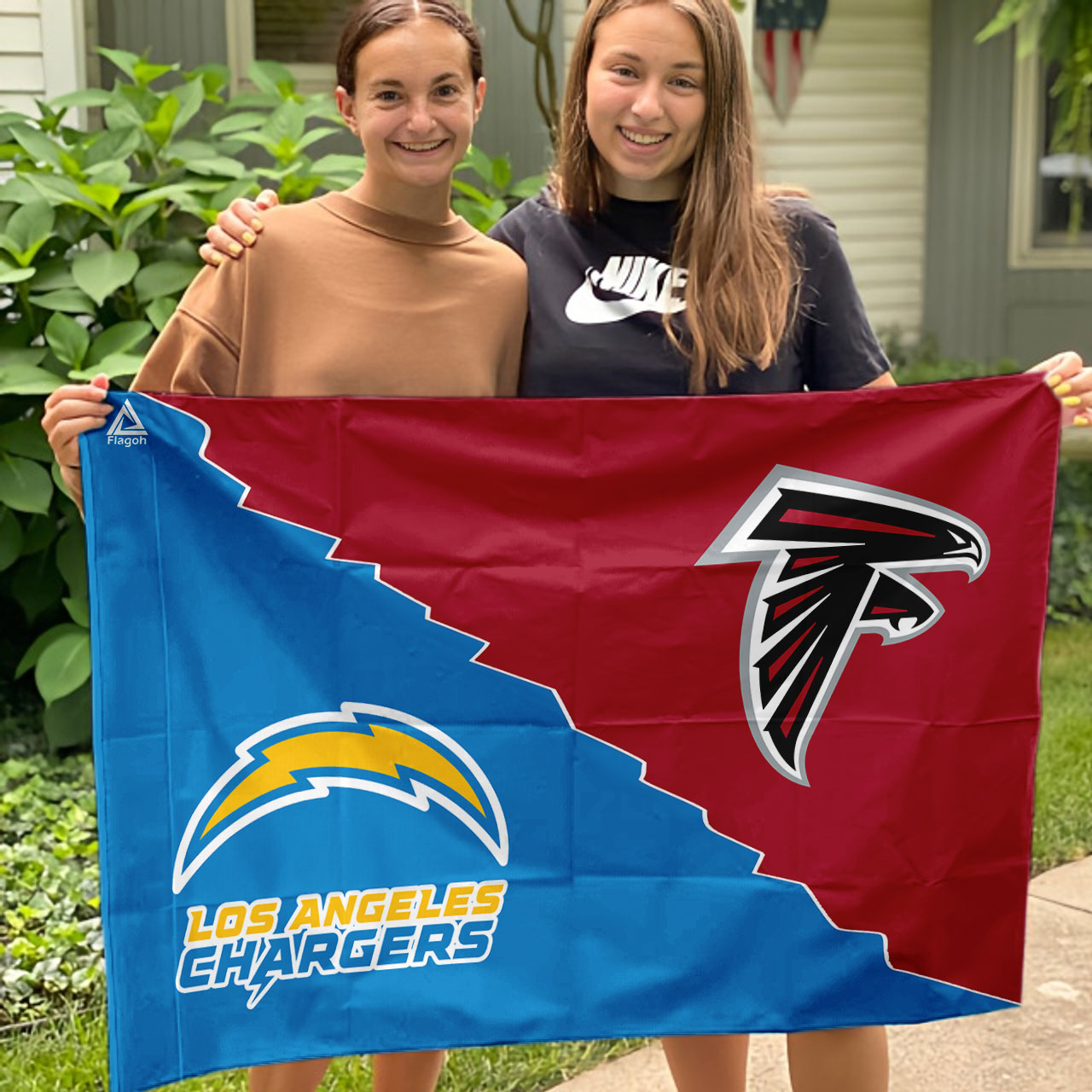 Falcons vs Chargers House Divided Flag, NFL House Divided Flag - Image 3