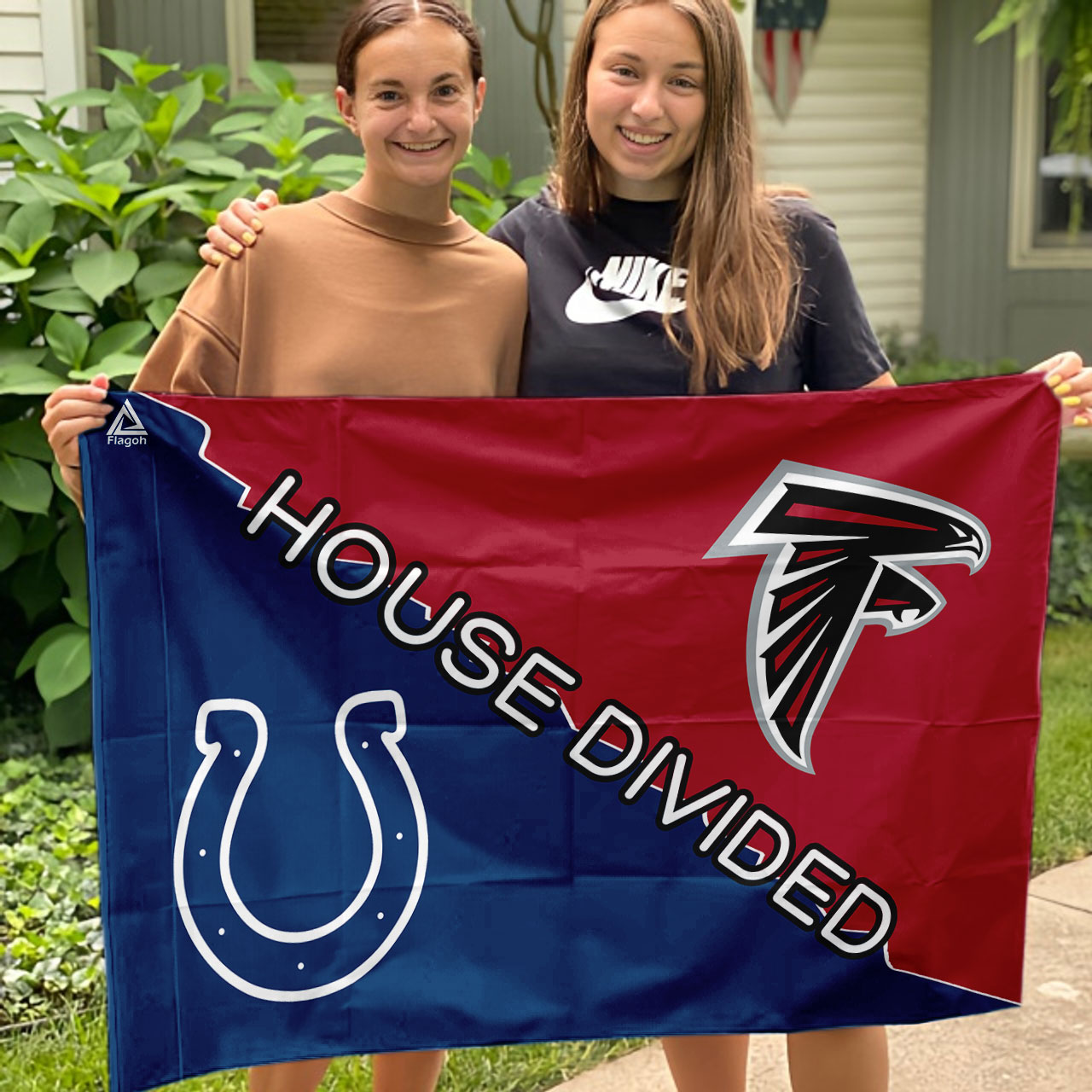 Falcons vs Colts House Divided Flag, NFL House Divided Flag - Image 3