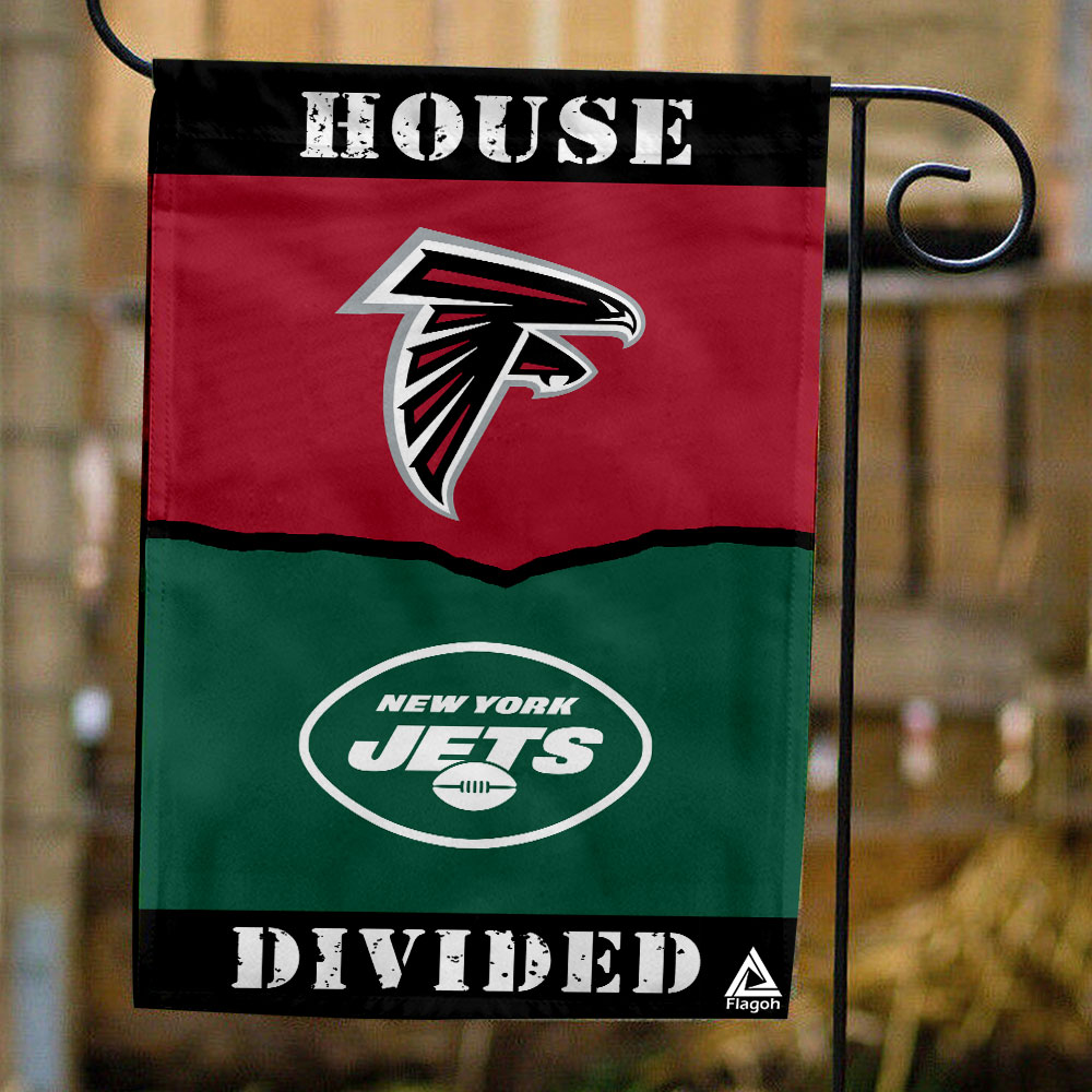 Falcons vs Jets House Divided Flag, NFL House Divided Flag