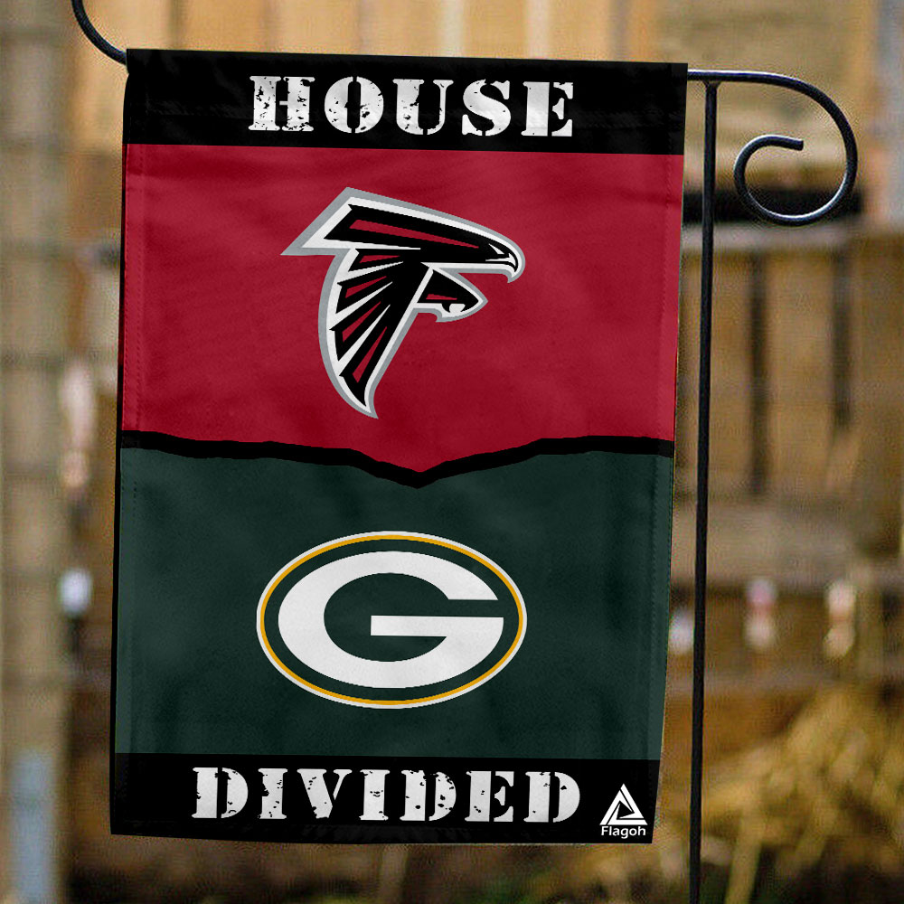 Falcons vs Packers House Divided Flag, NFL House Divided Flag