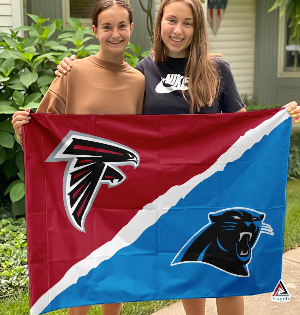 Falcons vs Panthers House Divided Flag, NFL House Divided Flag - Image 3