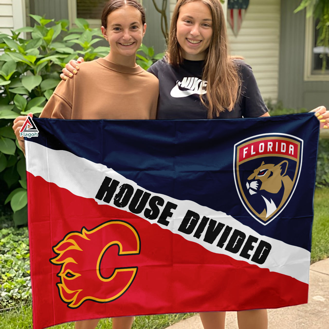 Flames vs Panthers House Divided Flag, NHL House Divided Flag - Image 3