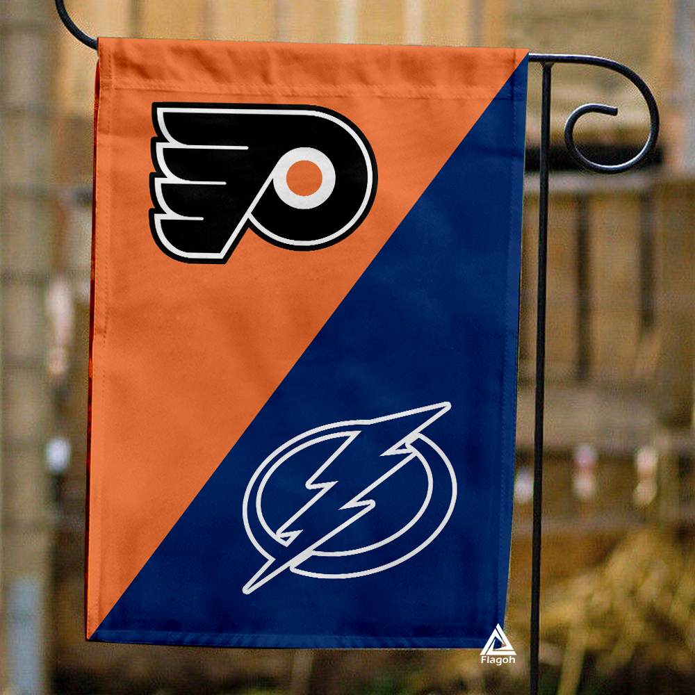 Flyers vs Lightning House Divided Flag, NHL House Divided Flag