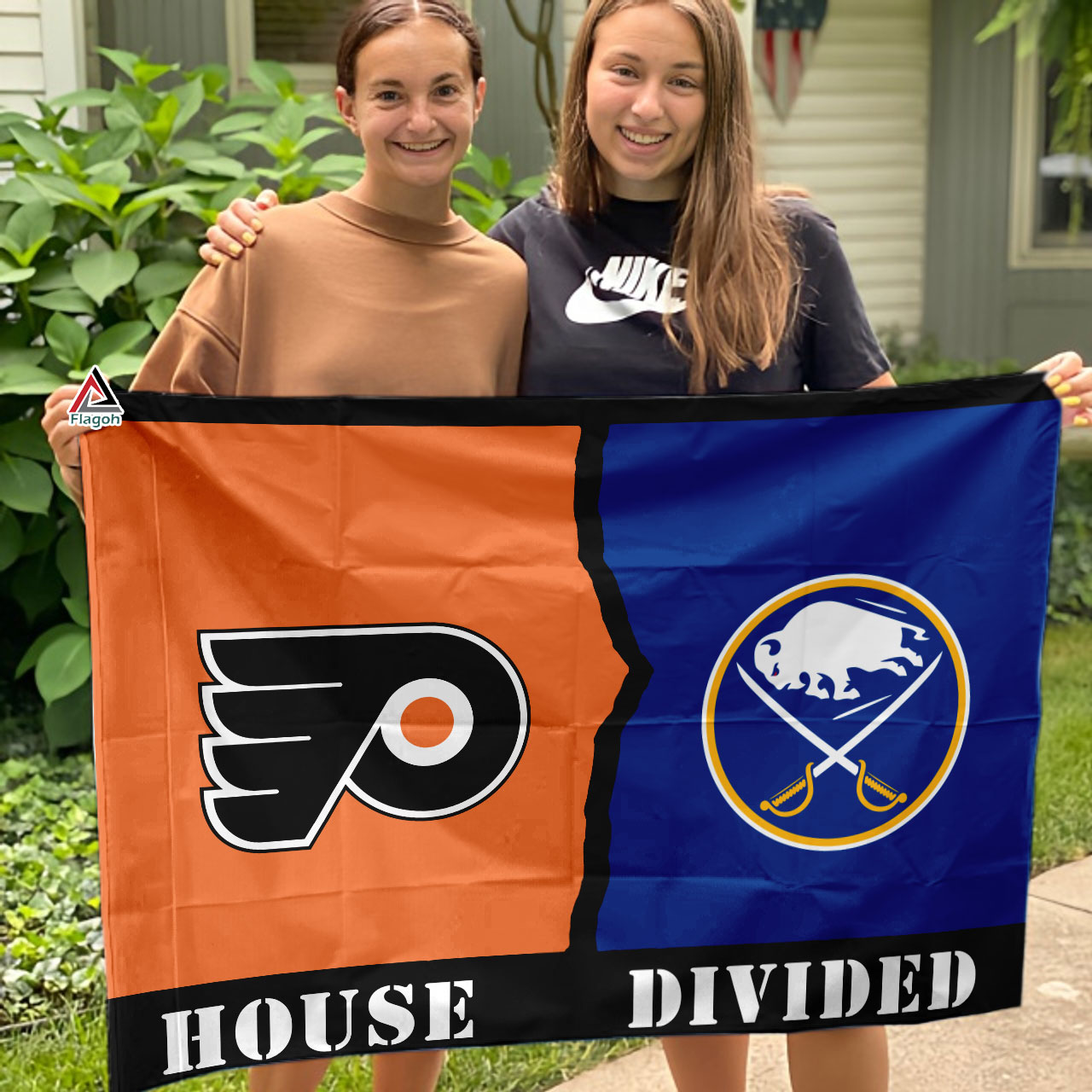 Flyers vs Sabres House Divided Flag, NHL House Divided Flag - Image 3