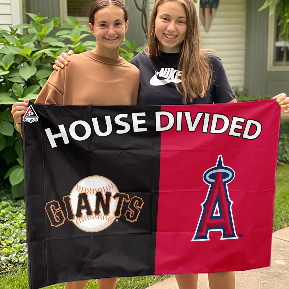 Giants vs Angels House Divided Flag, MLB House Divided Flag - Image 3