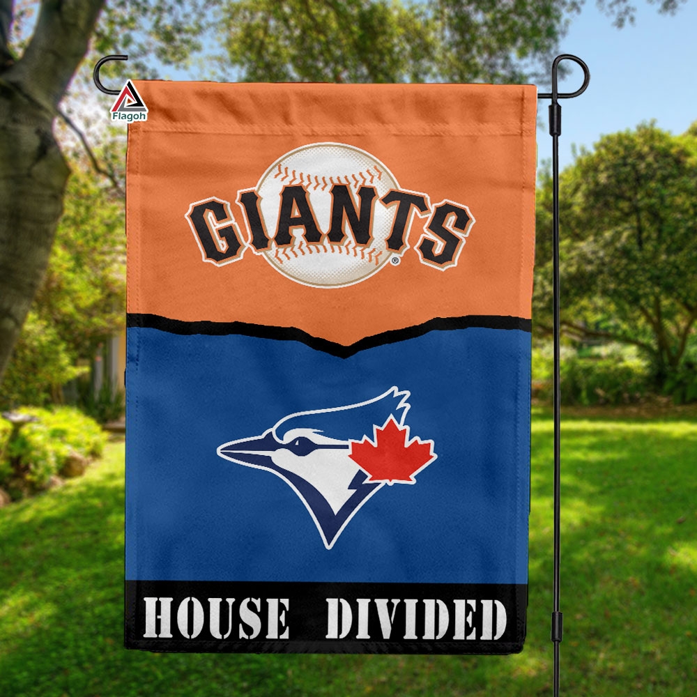 Giants vs Blue Jays House Divided Flag, MLB House Divided Flag