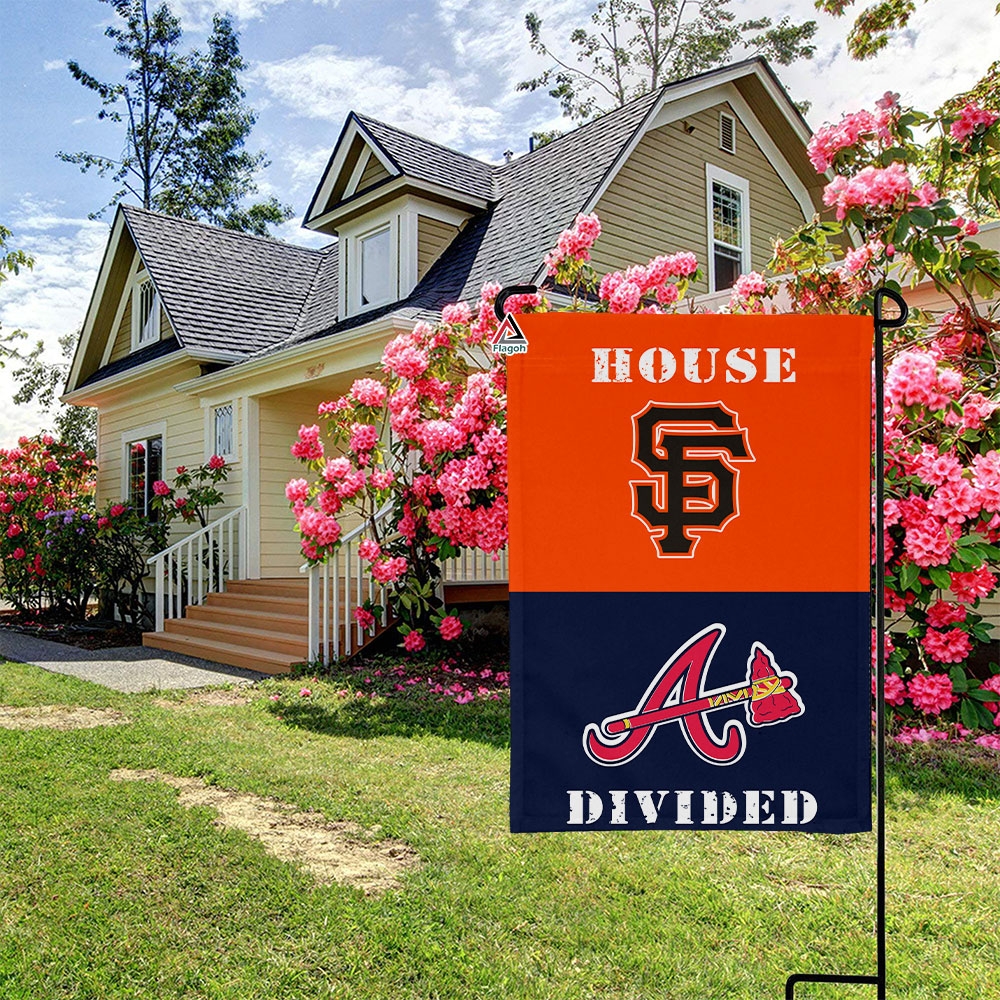 Giants vs Braves House Divided Flag, MLB House Divided Flag - Image 3