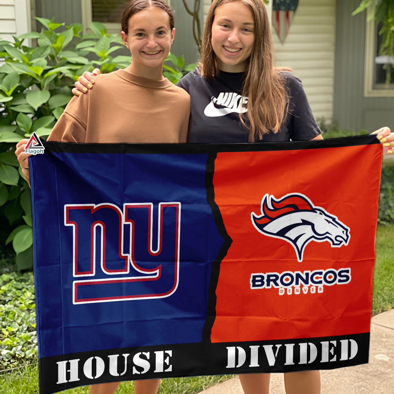 Giants vs Broncos House Divided Flag, NFL House Divided Flag - Image 3