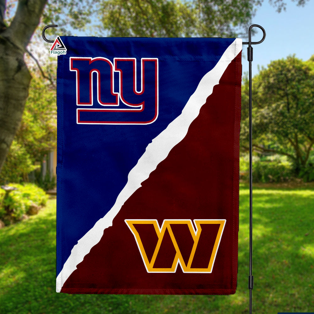 Giants vs Commanders House Divided Flag, NFL House Divided Flag
