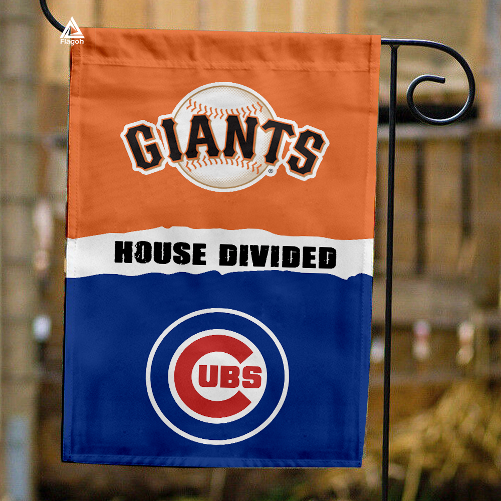 Giants vs Cubs House Divided Flag, MLB House Divided Flag