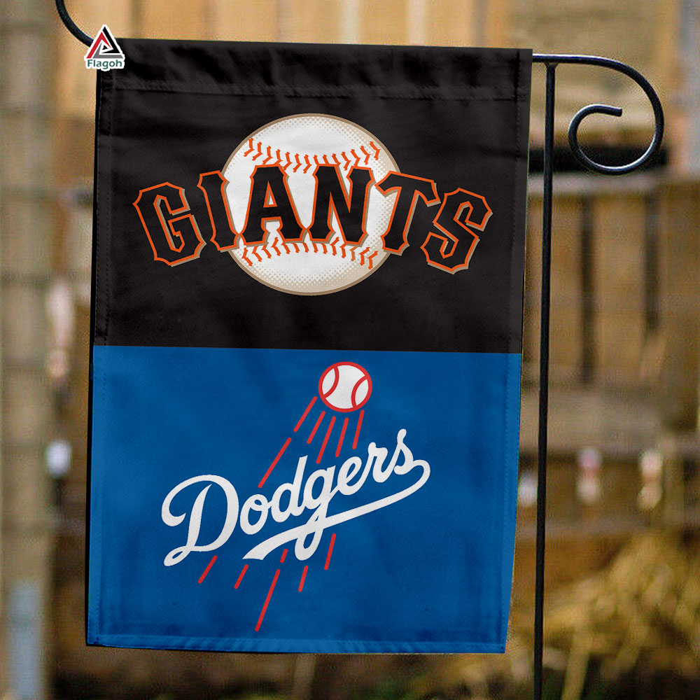 Giants vs Dodgers House Divided Flag, MLB House Divided Flag