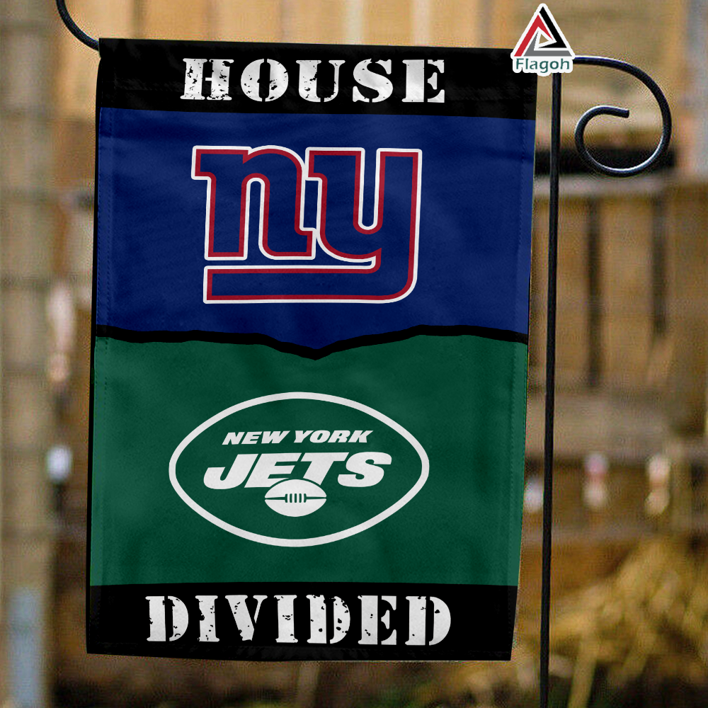 Giants vs Jets House Divided Flag, NFL House Divided Flag
