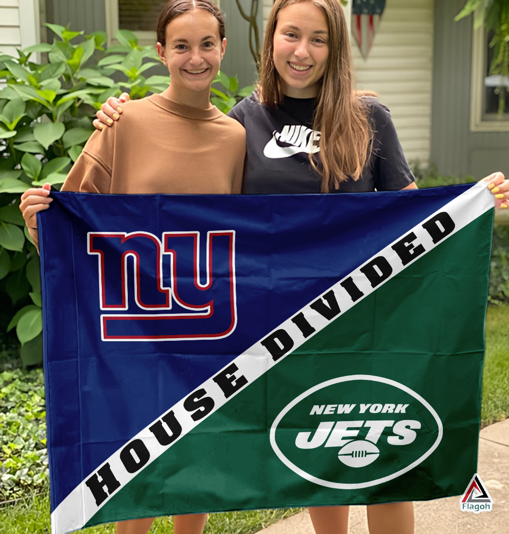 Giants vs Jets House Divided Flag, NFL House Divided Flag - Image 3