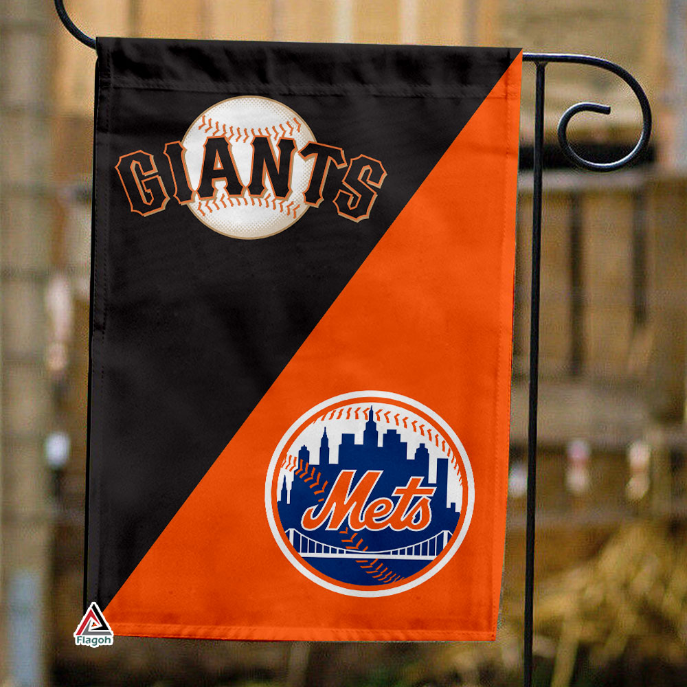 Giants vs Mets House Divided Flag, MLB House Divided Flag