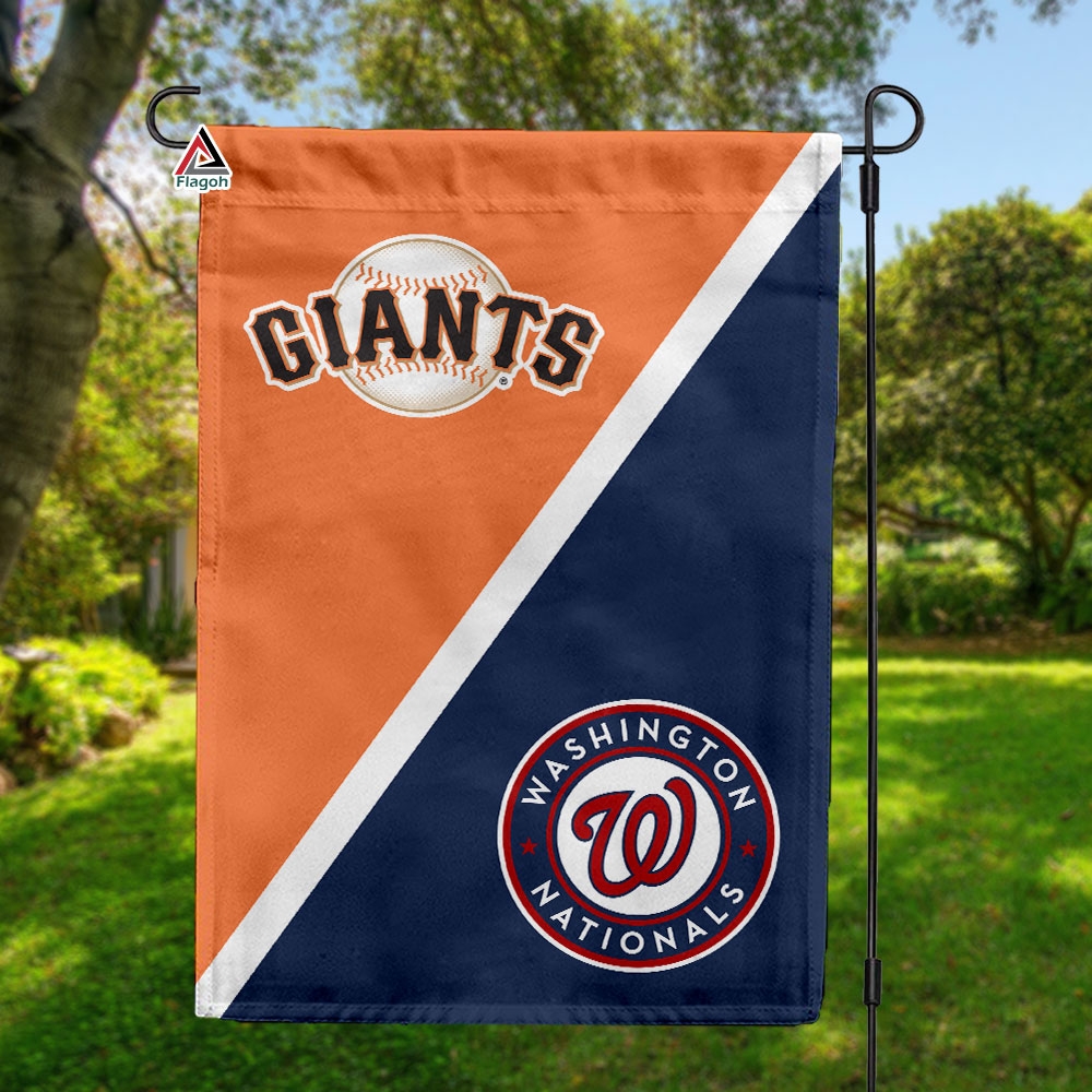 Giants vs Nationals House Divided Flag, MLB House Divided Flag