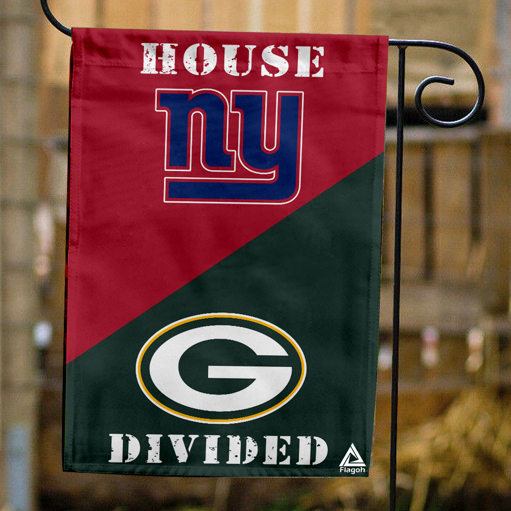 Giants vs Packers House Divided Flag, NFL House Divided Flag
