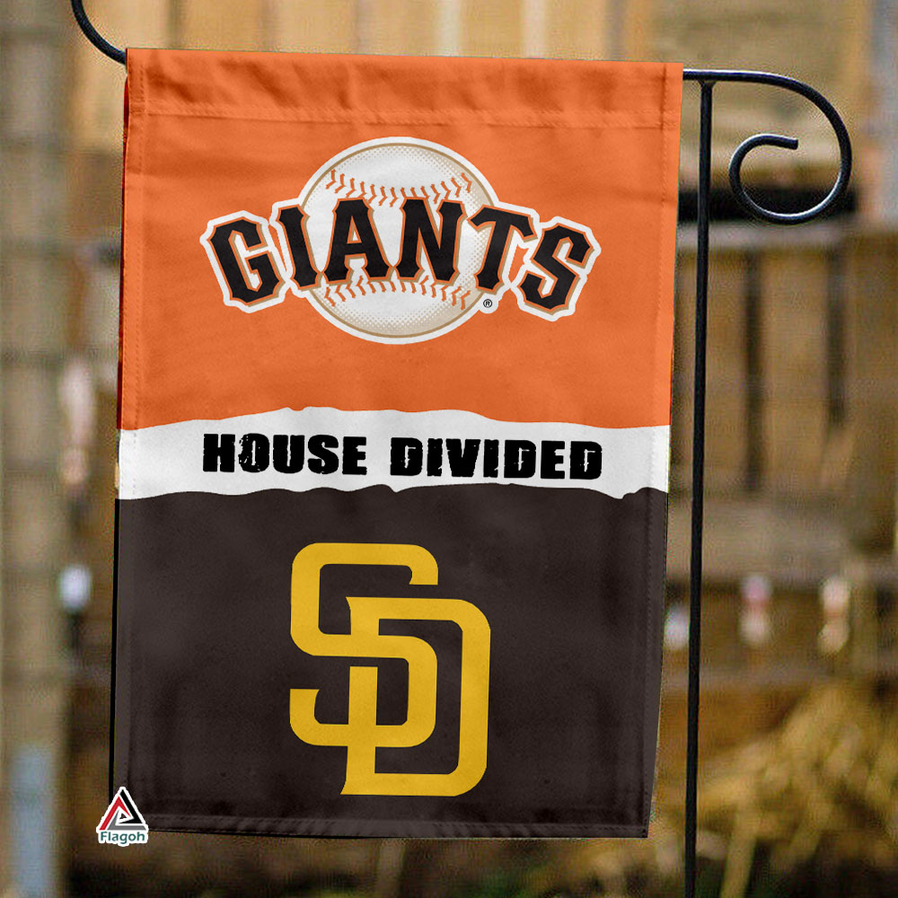 Giants vs Padres House Divided Flag, MLB House Divided Flag