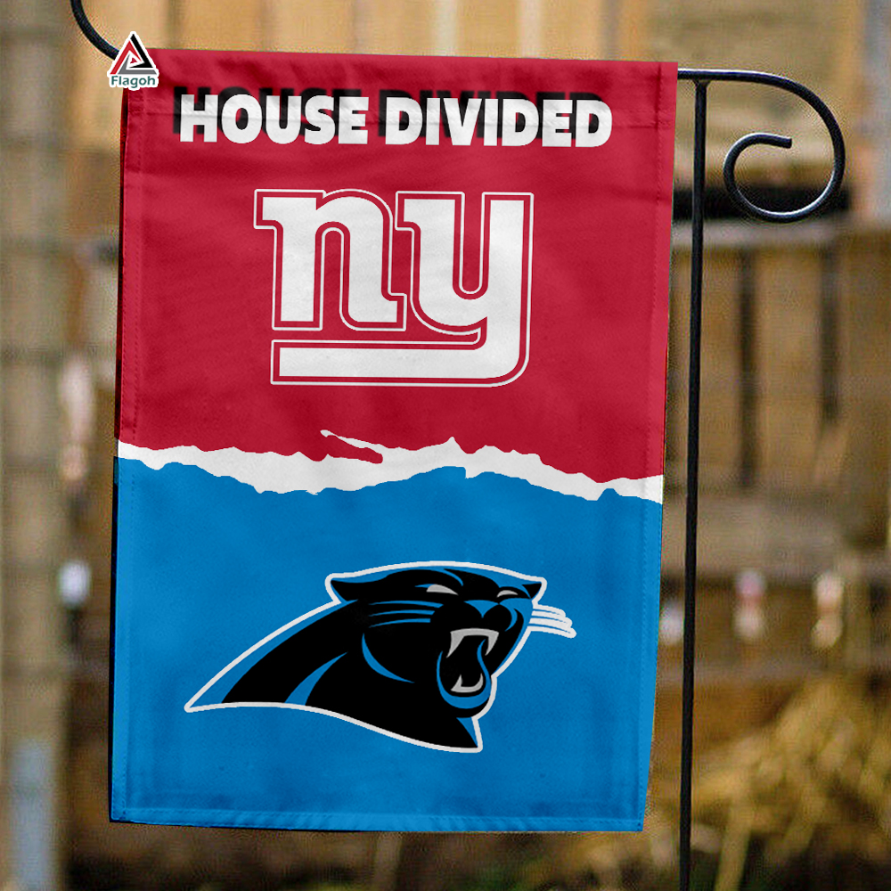 Giants vs Panthers House Divided Flag, NFL House Divided Flag