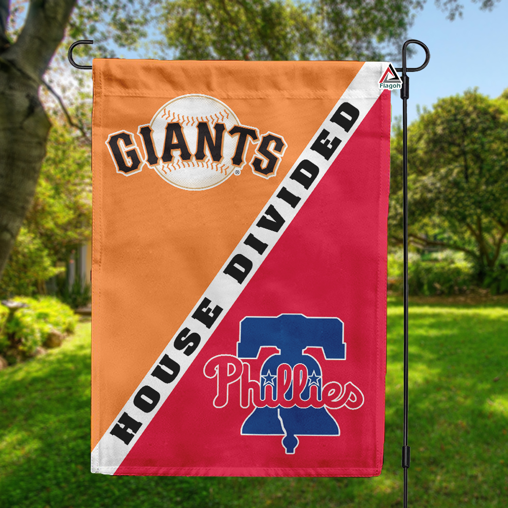 Giants vs Phillies House Divided Flag, MLB House Divided Flag