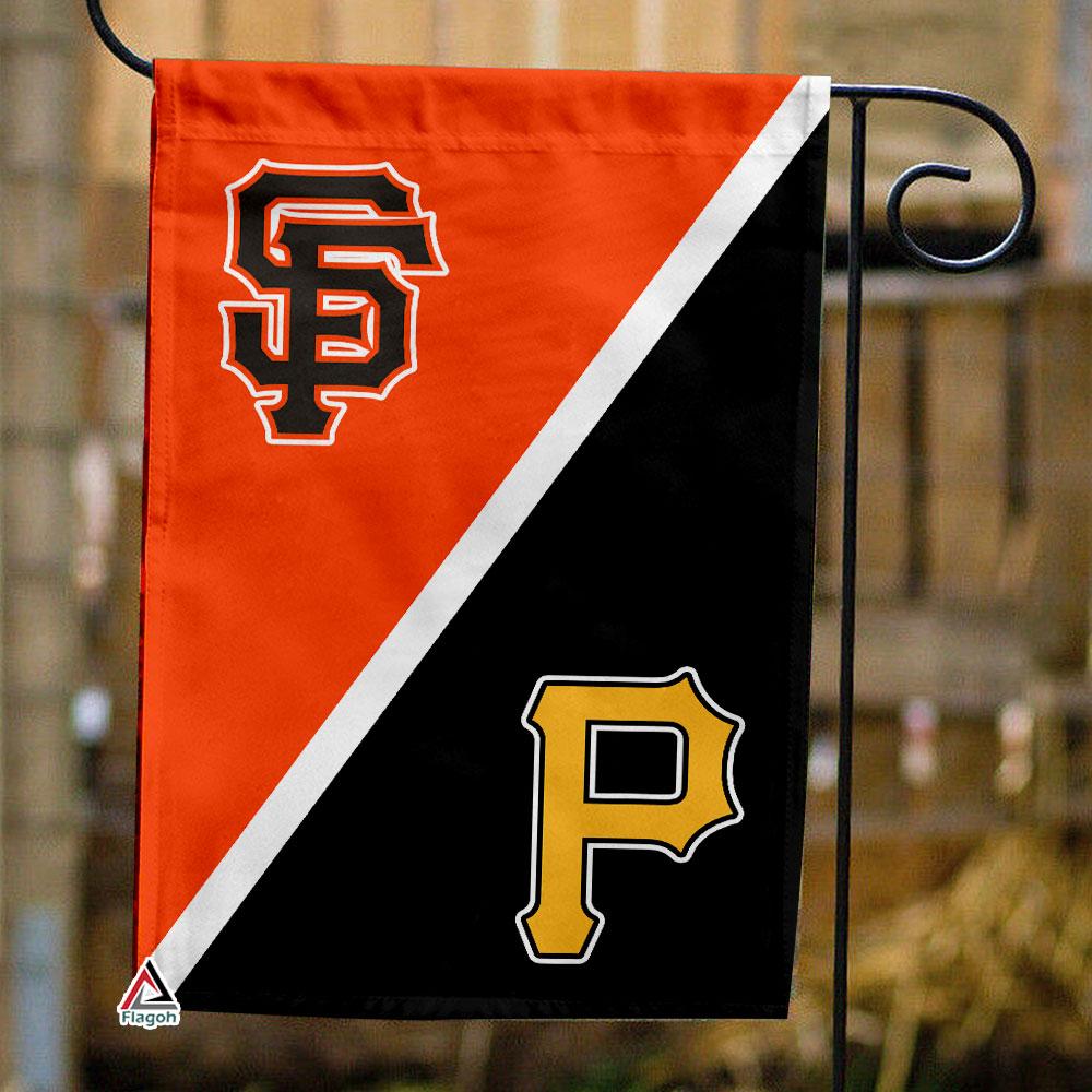 Giants vs Pirates House Divided Flag, MLB House Divided Flag